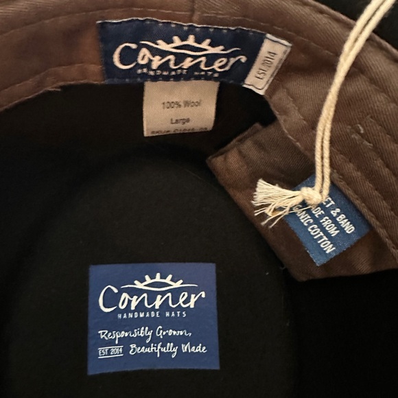 Conner Quincy ORGANIC Eco Friendly Waterproof Wool Hat Cowboy Unisex - Picture 7 of 12